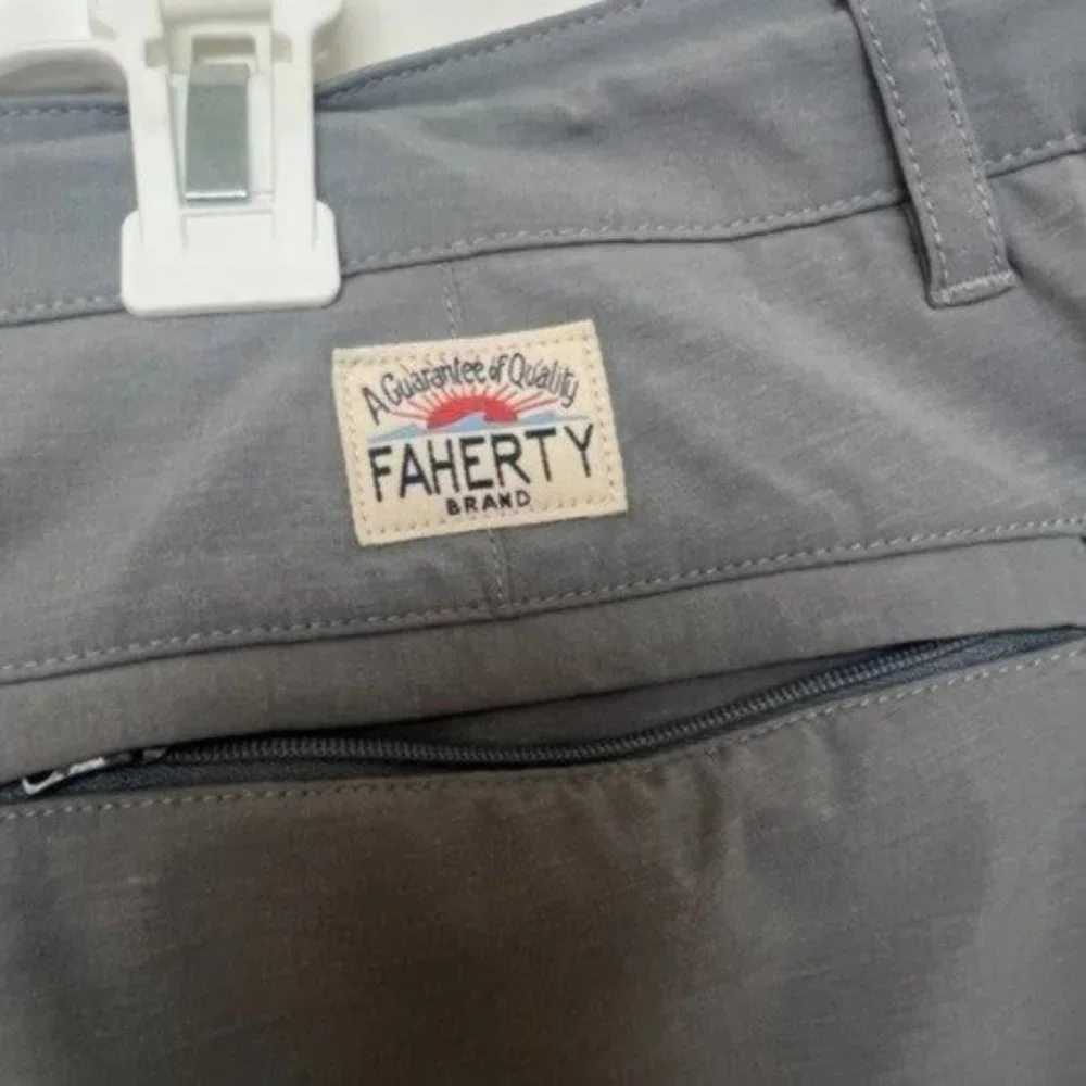 Faherty Belt Loop Grey All Day Shorts Size 40